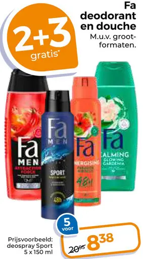 Aanbieding: deodorant en douche