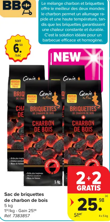 Offre: Sac de briquettes de charbon de bois
