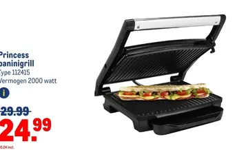 Aanbieding: Princess paninigrill