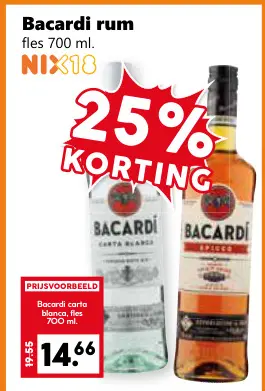 Aanbieding: Bacardi rum