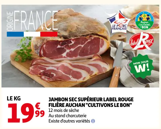Offre: Jambon sec supérieur Label Rouge