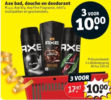 Aanbieding: Axe bad, douche en deodorant