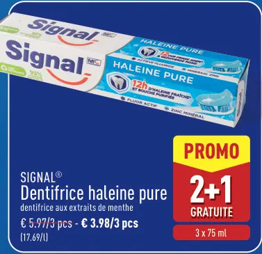 Offre: Dentifrice haleine pure