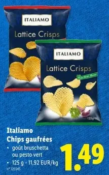 Offre: Italiamo Chips gaufrées