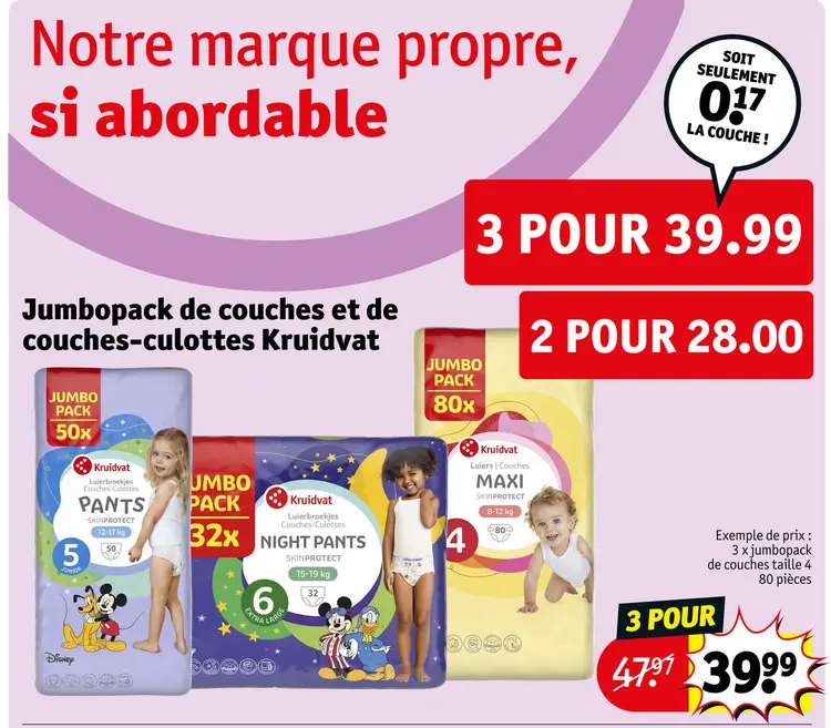 Offre: Jumbopack de couches et de couches-culottes