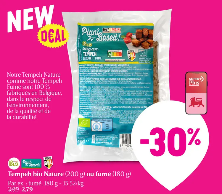 Offre: Tempeh | Nature | Vegan | Bio