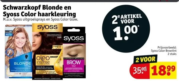 Aanbieding: Schwarzkopf Blonde en Syoss Color haarkleuring