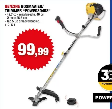 Promotie: Powerplus EG POWEG30408 benzine bosmaaier 42,7cc