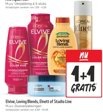 Aanbieding: Elvive, Loving Blends, Elnett of Studio Line