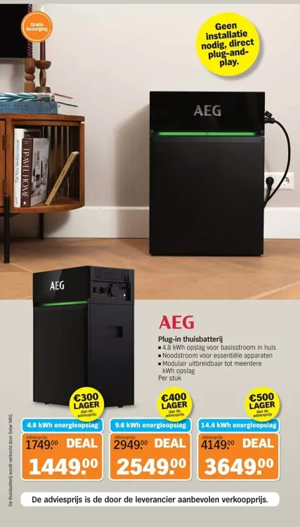 Aanbieding: AEG Plug-in thuisbatterij