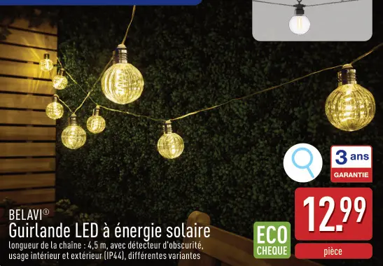 Offre: Guirlande LED à énergie solaire