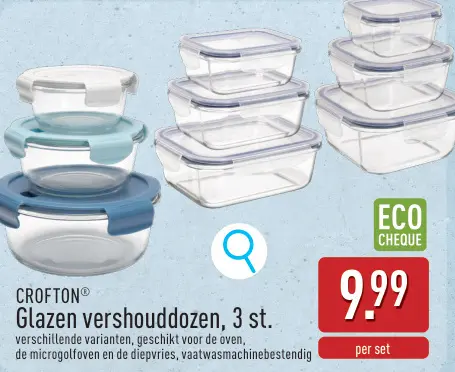 Promotie: Glazen vershouddozen