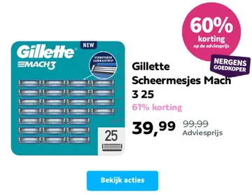 Aanbieding: Gillette Scheermesjes Mach
