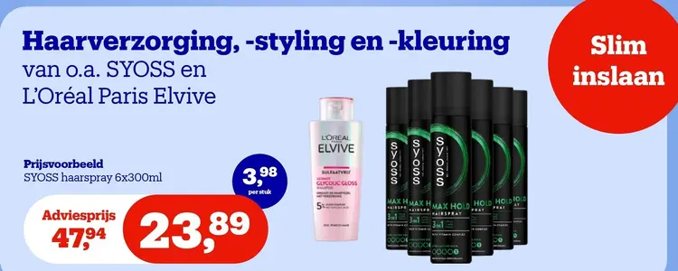 Promotie: Haarverzorging, -styling en -kleuring