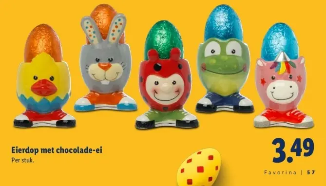 Aanbieding: Eierdop met chocolade-ei