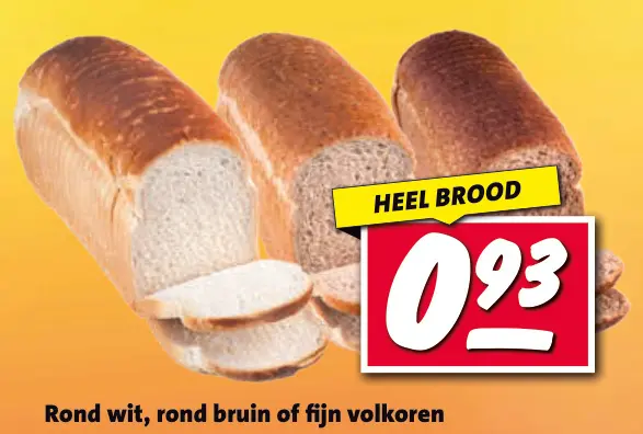 Aanbieding: Rond wit, rond bruin of fijn volkoren