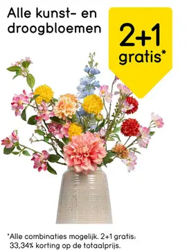 Aanbieding: kunst- en droogbloemen