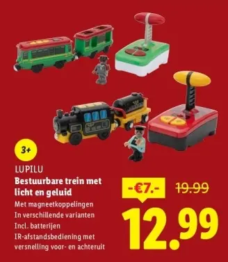 Aanbieding: Bestuurbare trein met licht en geluid