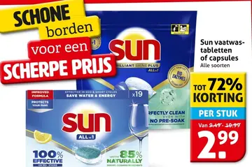 Aanbieding: Sun vaatwastabletten of capsules