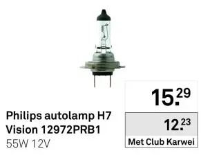 Aanbieding: autolamp H7 Vision 12972PRB1