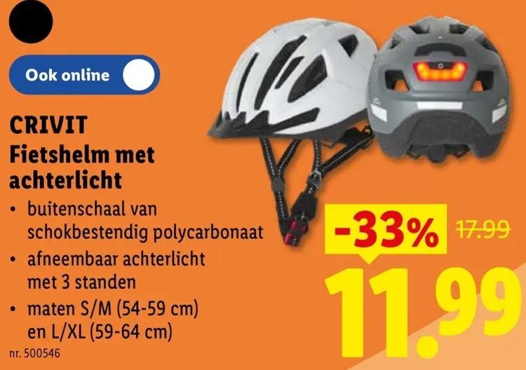 Promotie: Fietshelm met achterlicht