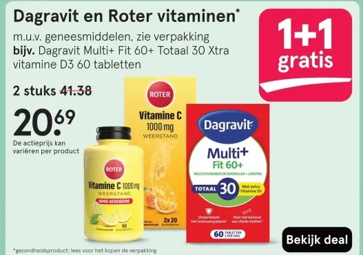 Aanbieding: Dagravit en Roter vitaminen