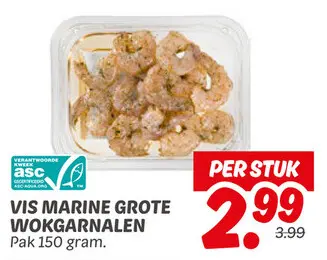 Aanbieding: Vis marine grote wokgarnalen