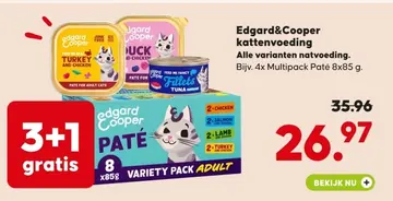 Aanbieding: Edgard&Cooper kattenvoeding