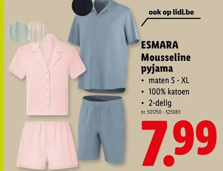Promotie: Mousseline pyjama
