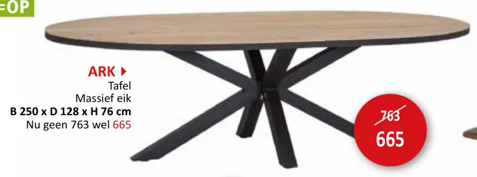 Aanbieding: Ark Tafel Massief eik