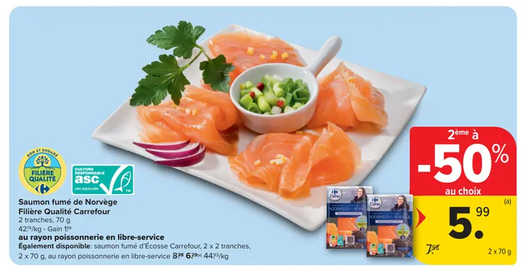 Offre: Saumon fumé de Norvège