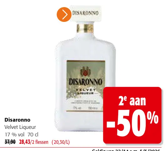 Promotie: Disaronno Velvet Liqueur