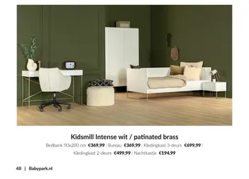 Aanbieding: Kidsmill Intense wit / patinated brass
