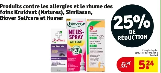 Offre: Produits contre les allergies et le rhume des