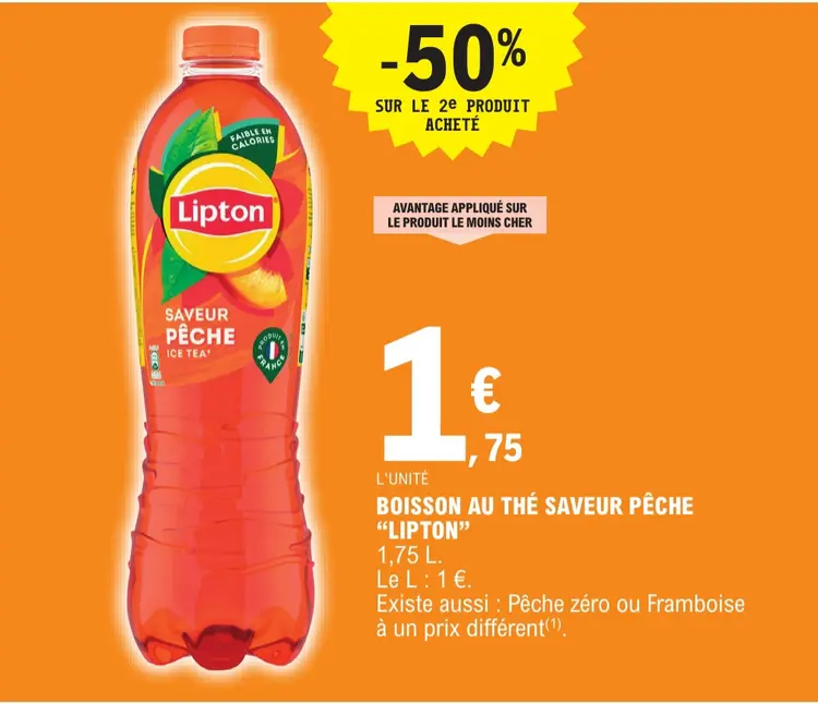Offre: Boisson au thé saveur pêche