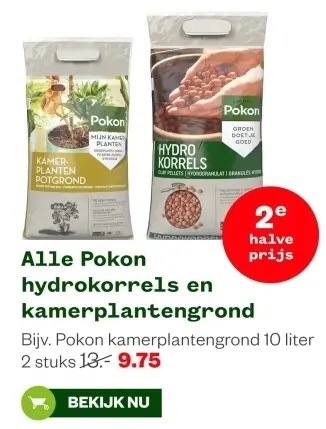 Aanbieding: hydrokorrels en kamerplantengrond