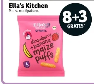 Aanbieding: Ella's Kitchen Strawberry + Banana Maize Puff