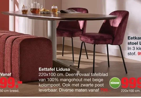 Aanbieding: Eettafel Lidusa