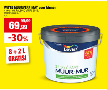 Aanbieding: WITTE MUURVERF MAT voor binnen