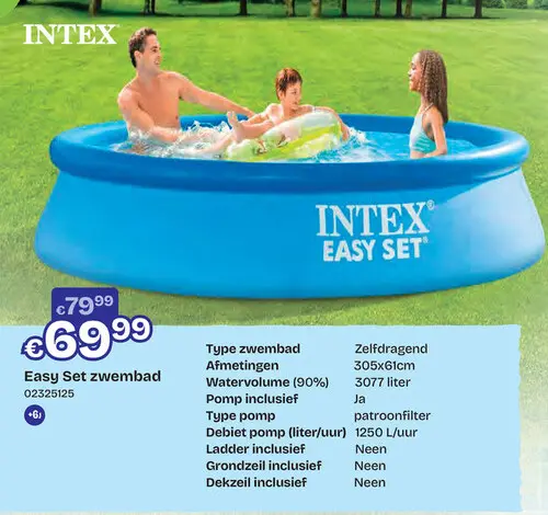 Aanbieding: Intex Easy Set zwembad 305x61cm met pomp