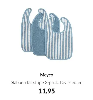 Aanbieding: Slabben fat stripe 3-pack. Div. kleuren