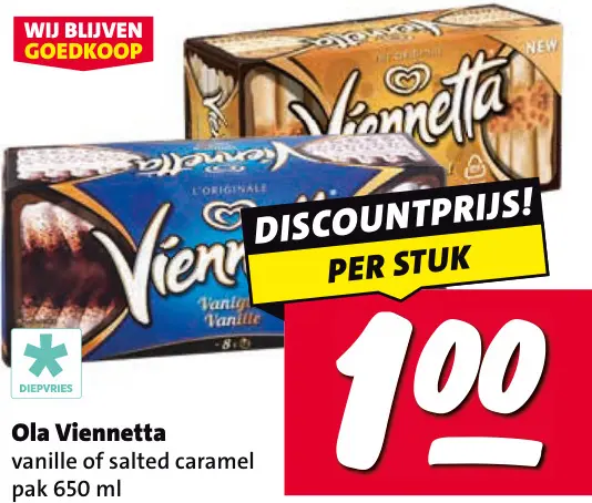 Aanbieding: Viennetta vanille of salted caramel