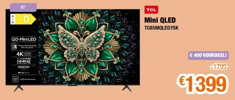 Promotie: Mini QLED TC85MQLED75K