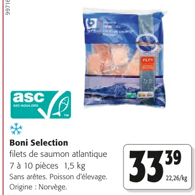 Offre: filets de saumon atlantique