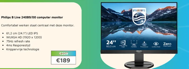Aanbieding: Philips B Line 240B9/00 computer monitor