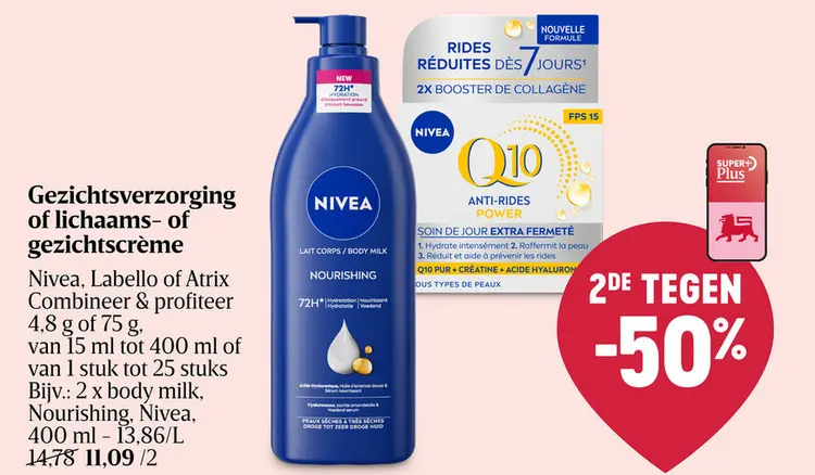 Promotie: Gezichtsverzorging of lichaams- of gezichtscrème