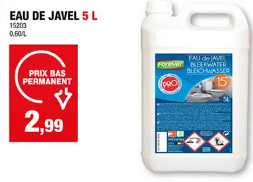 Offre: Eau de javel 15° 5l
