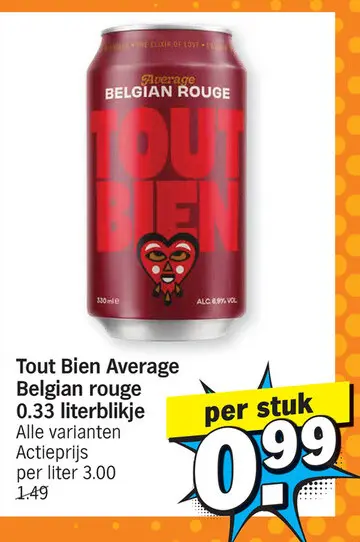 Aanbieding: Tout Bien Belgian rouge