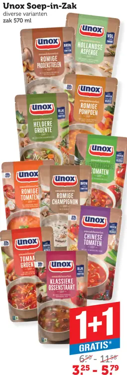 Aanbieding: Unox Soep-in-Zak