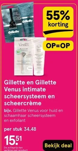 Aanbieding: Gillette en Gillette Venus intimate scheersys
